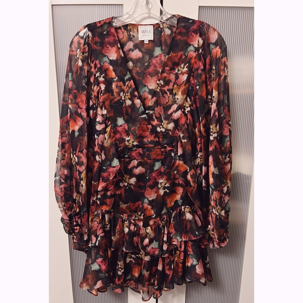 NWOT Misa Los Angeles Jolene Dress Libra Fleur Chiffon Revolve Brand - Picture 3 of 10